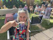 Sue and her cuppa