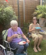 Mary & Alison: nearest the food